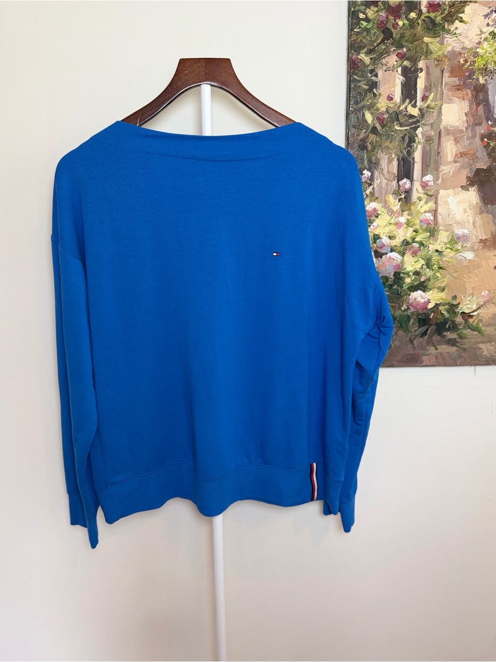 Tommy Hilfiger Royal Blue Logo Sweatshirt Long Sleeve Flag M